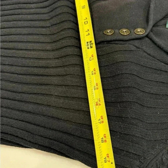 LRL Ralph Lauren Jean co. Women’s black ribbed sweater mock neck size M - Picture 5 of 7